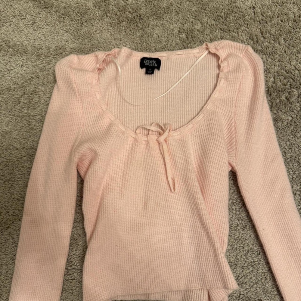 PacSun Pink Ribbed Knit Top